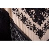 Natural silk hand embroidered shawl G1