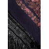 Natural silk hand embroidered shawl G354