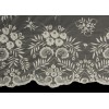 Natural silk hand-embroidered mantilla MT102