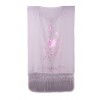 Natural silk hand embroidered rectangular shawl H