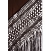 Natural silk hand embroidered shawl G313