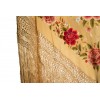 Natural silk hand embroidered shawl G369