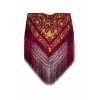 Natural silk hand embroidered shawl G297