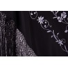 Natural silk hand embroidered shawl MB