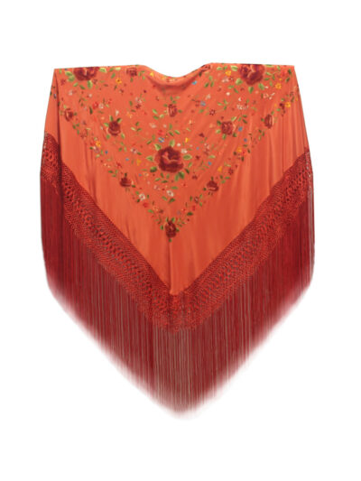 Mantón de Manila bordado a mano de seda natural G357