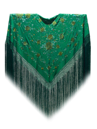 Mantón de Manila bordado a mano de seda natural G500N
