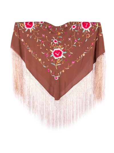 Mantón de Manila bordado a mano de seda natural MB