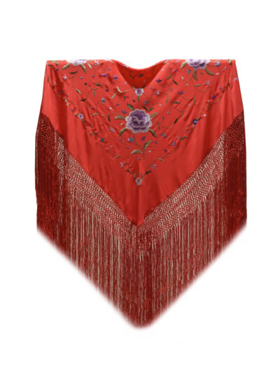 Mantón de Manila bordado a mano de seda natural MD104