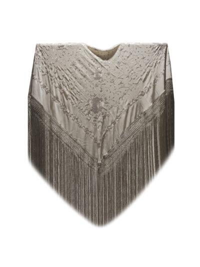 Mantón de Manila bordado a mano de seda natural AC