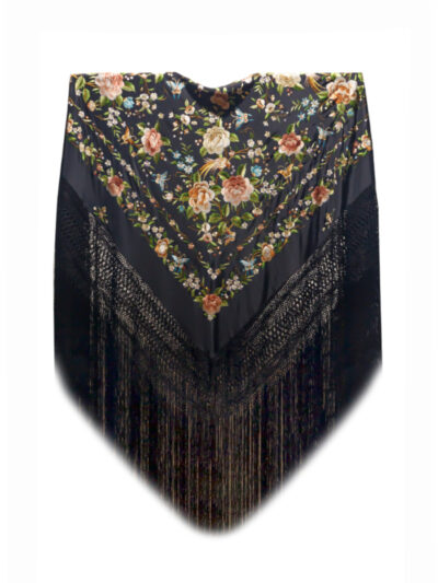 Mantón de Manila bordado a mano de seda natural G514