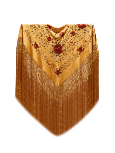 Mantón de Manila bordado a mano de seda natural MD13E