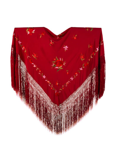 Mantón de Manila bordado a mano de seda natural MD86