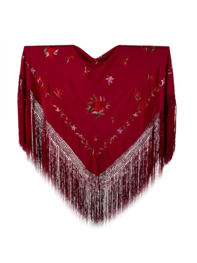 Mantón de Manila bordado a mano de seda natural MD86