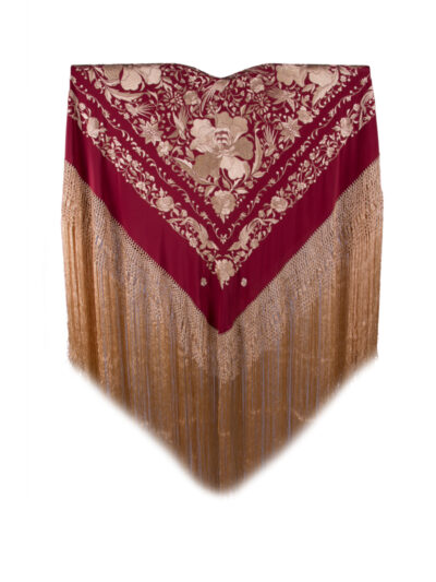 Mantón de Manila bordado a mano de seda natural MD99