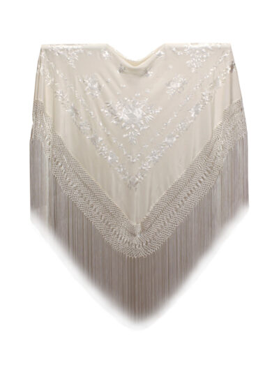 Mantón de Manila bordado a mano de seda natural MD28