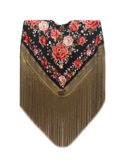 Mantón de Manila bordado a mano de seda natural G115E