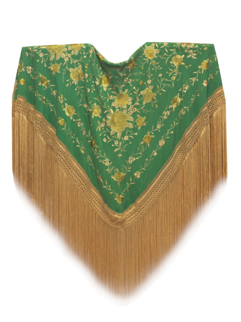 Mantón de Manila bordado a mano de seda natural G500N