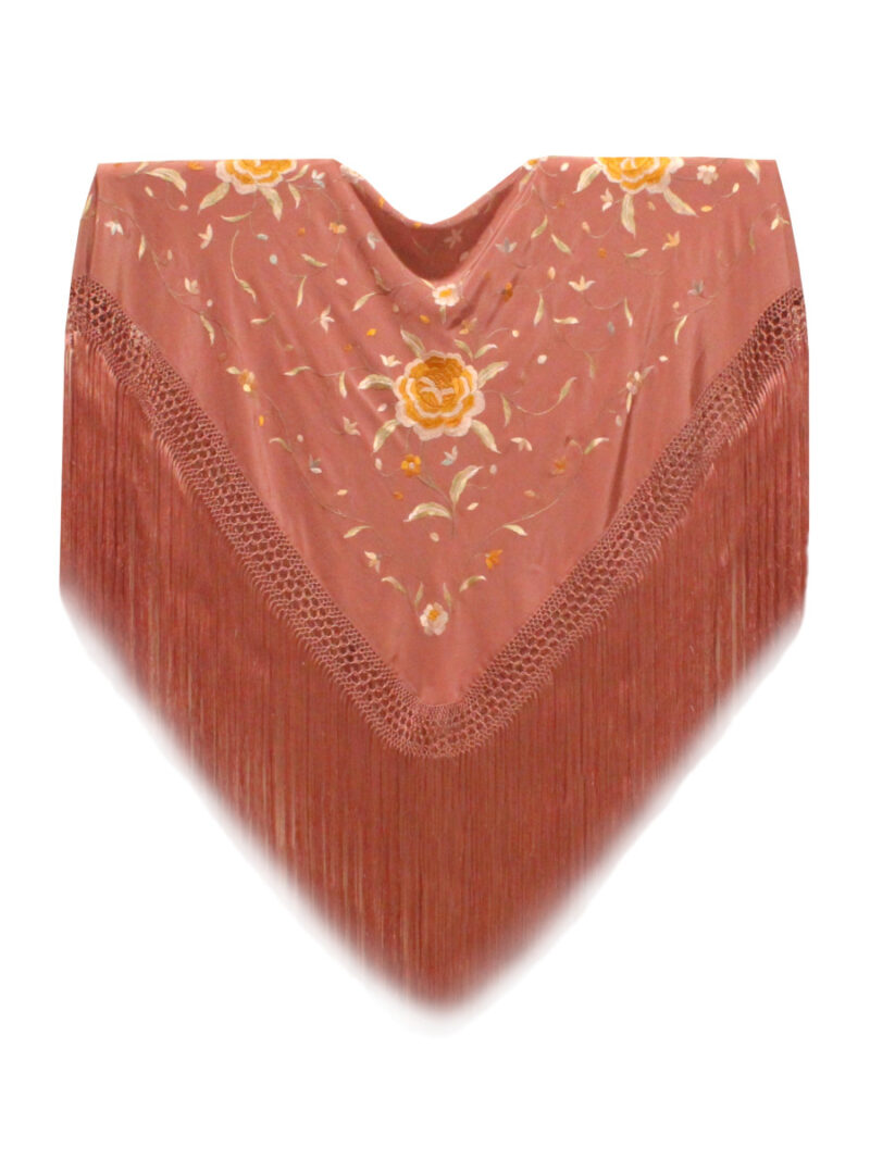 Mantón de Manila bordado a mano de seda natural MD104E