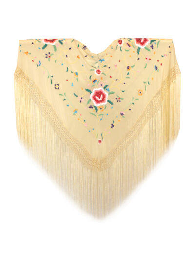 Mantón de Manila bordado a mano de seda natural MD121