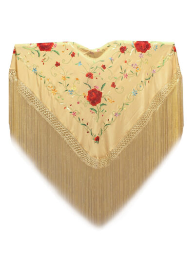 Mantón de Manila bordado a mano de seda natural MD121