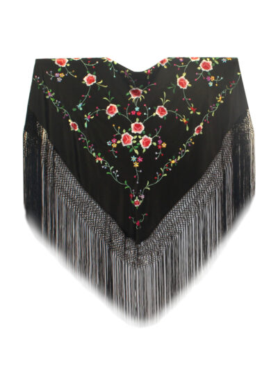 Mantón de Manila bordado a mano de seda natural MD158