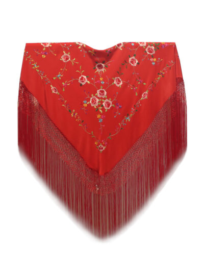 Mantón de Manila bordado a mano de seda natural MD158