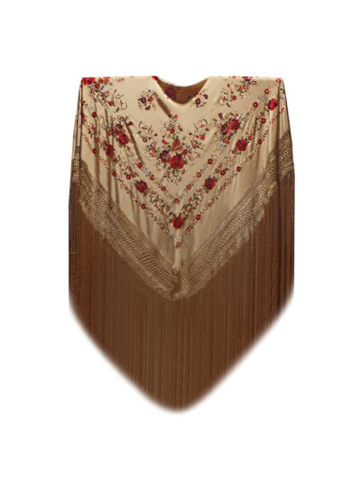 Mantón de Manila bordado a mano de seda natural G340