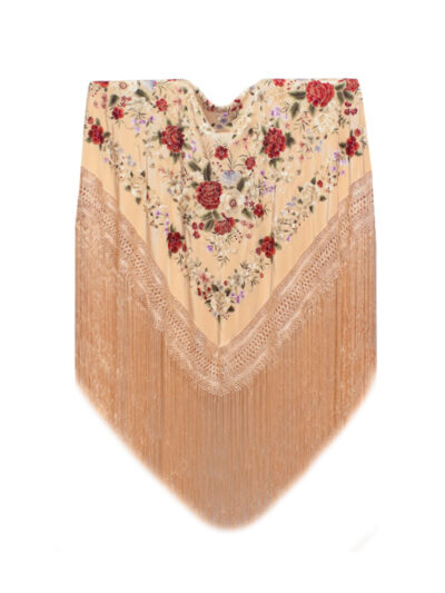 Mantón de Manila bordado a mano de seda natural G116