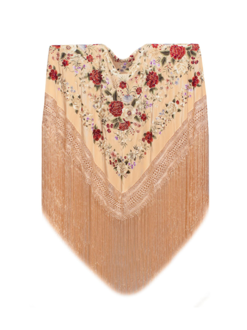 Mantón de Manila bordado a mano de seda natural G116