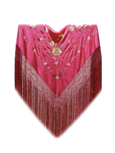 Mantón de Manila bordado a mano de seda natural MD162