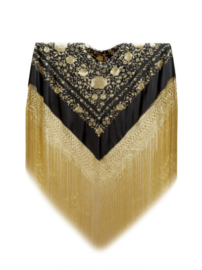 Mantón de Manila bordado a mano de seda natural MD163