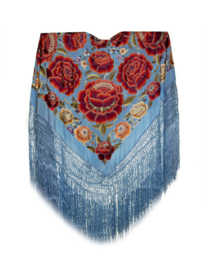 Mantón de Manila bordado a mano de seda natural G370