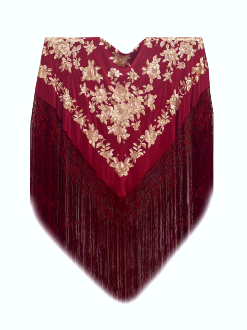 Mantón de Manila bordado a mano de seda natural G572
