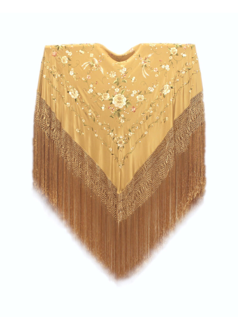 Mantón de Manila bordado a mano de seda natural G642