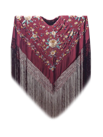 Mantón de Manila bordado a mano de seda natural G648