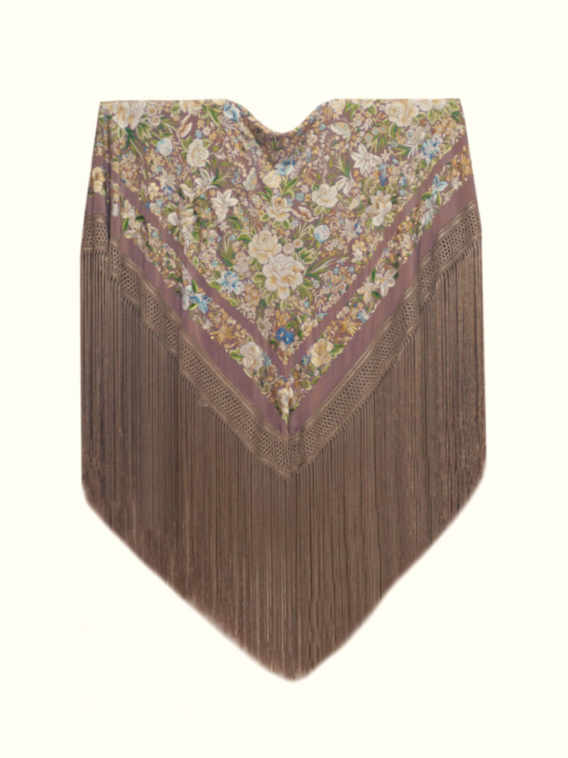 Mantón de Manila bordado a mano de seda natural G363M