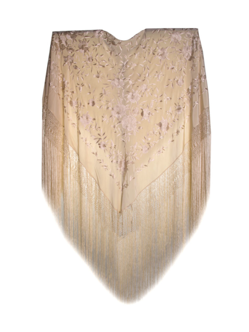 Mantón de Manila bordado a mano de seda natural G23