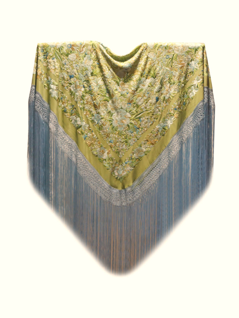 Verde/ tonos fleco azulado