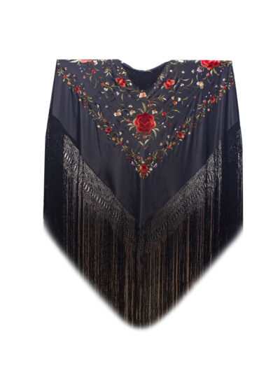 Mantón de Manila bordado a mano de seda natural G484