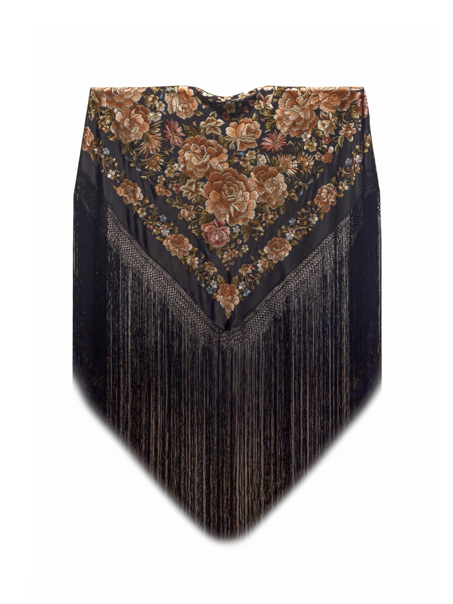 Mantón de Manila bordado a mano de seda natural G50