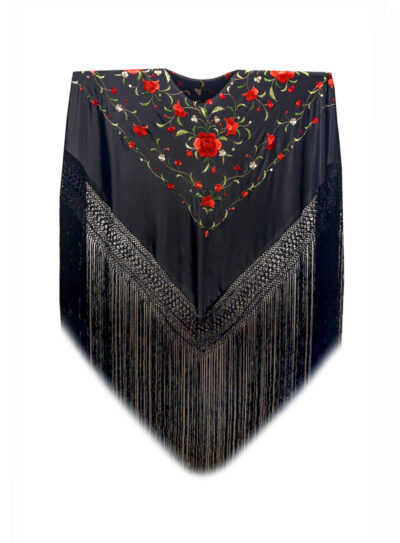 Mantón de Manila bordado a mano de seda natural G690