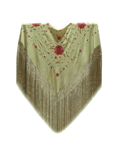 Mantón de Manila bordado a mano de seda natural MD104 colores