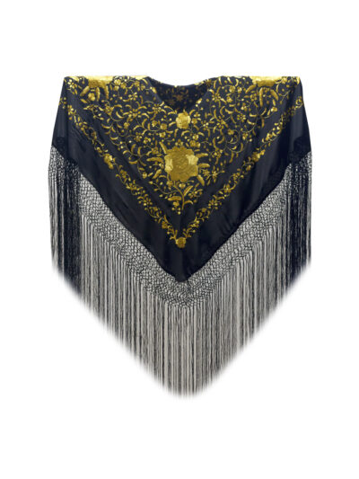 Mantón de Manila bordado a mano de seda natural MD122E