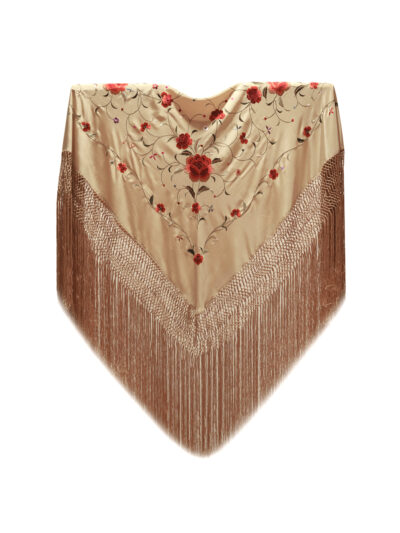 Mantón de Manila bordado a mano de seda natural MD162
