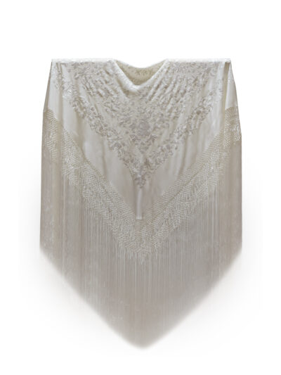Mantón de Manila bordado a mano de seda natural MD164