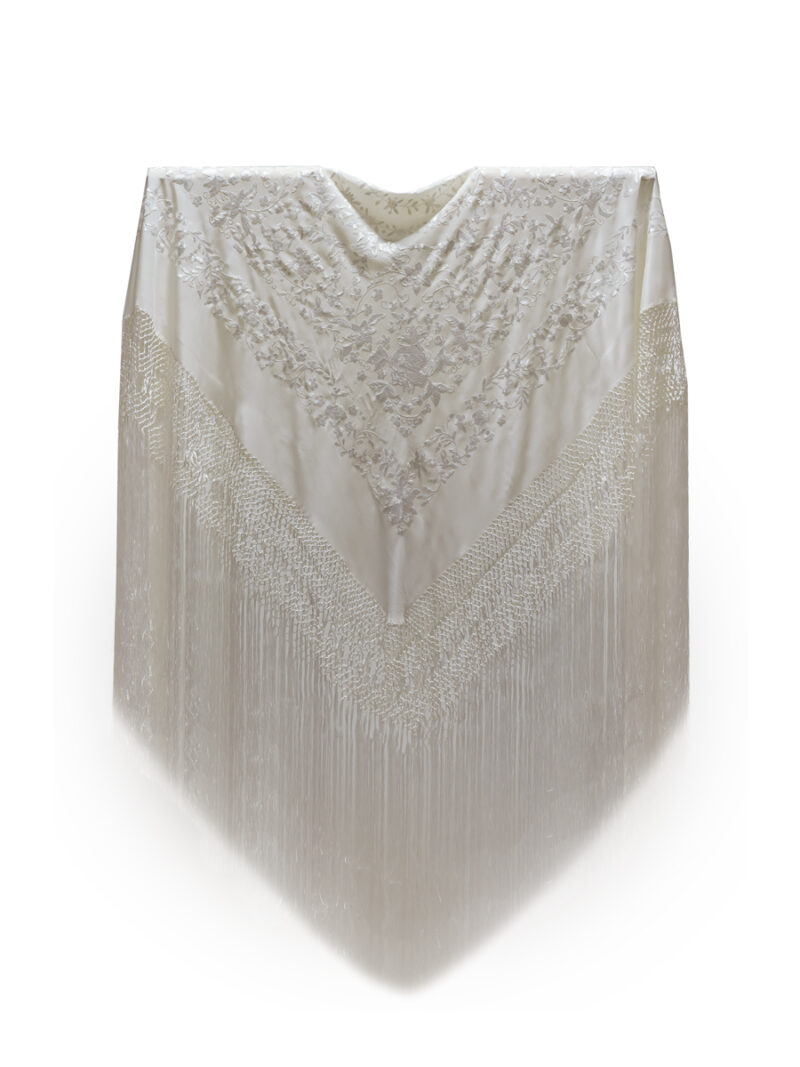 Mantón de Manila bordado a mano de seda natural MD164
