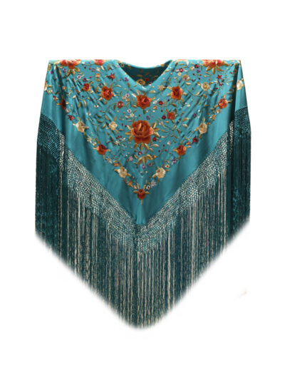 Mantón de Manila bordado a mano de seda natural MD36