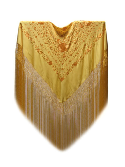 Mantón de Manila bordado a mano de seda natural AE