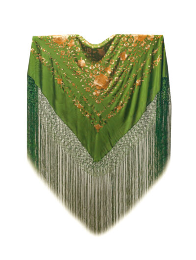 Mantón de Manila bordado a mano de seda natural AE