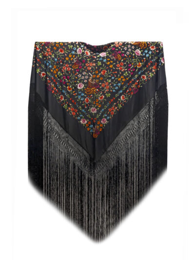 Mantón de Manila bordado a mano de seda natural G687